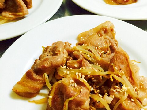 超簡単!時短&節約!豚肉ともやしのササッと和風炒め